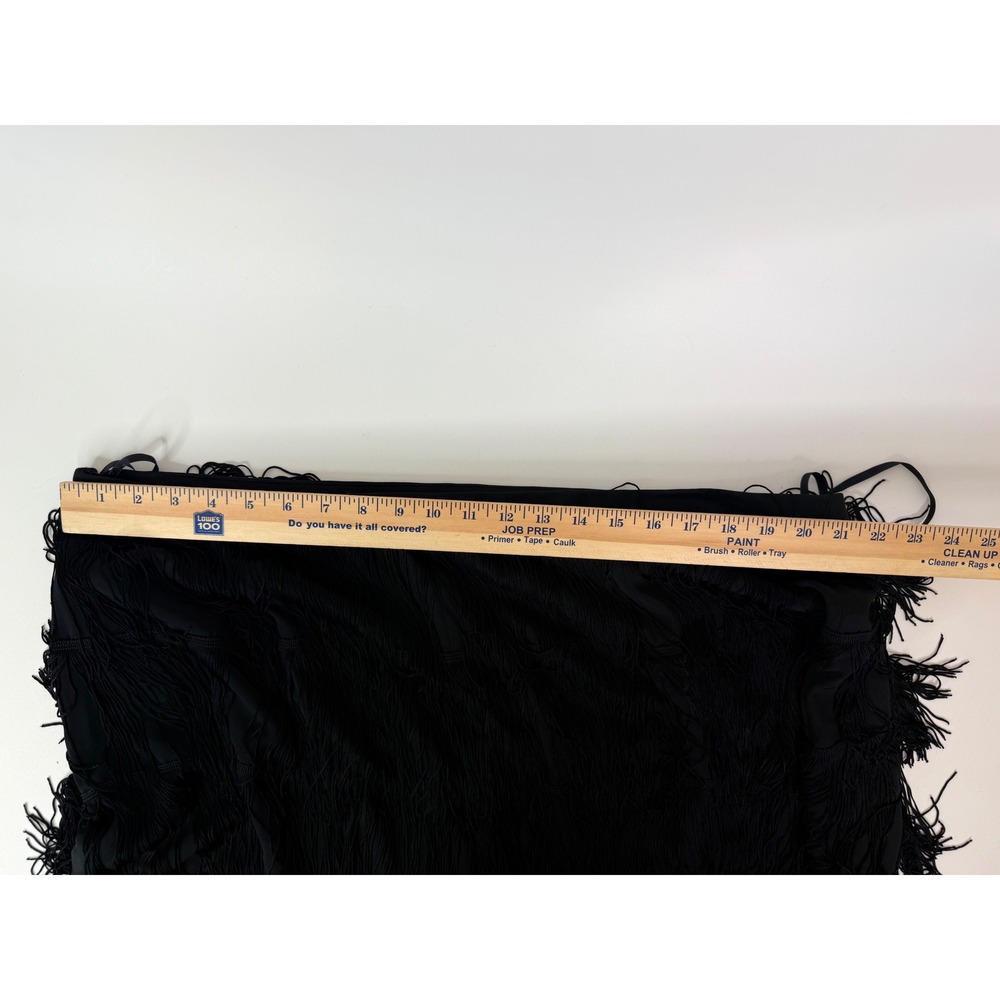 NEW Lauren Ralph Lauren Fringe Skirt Women's 20W Flapper Gatsby Cocktail‎ Black - Picture 4 of 10
